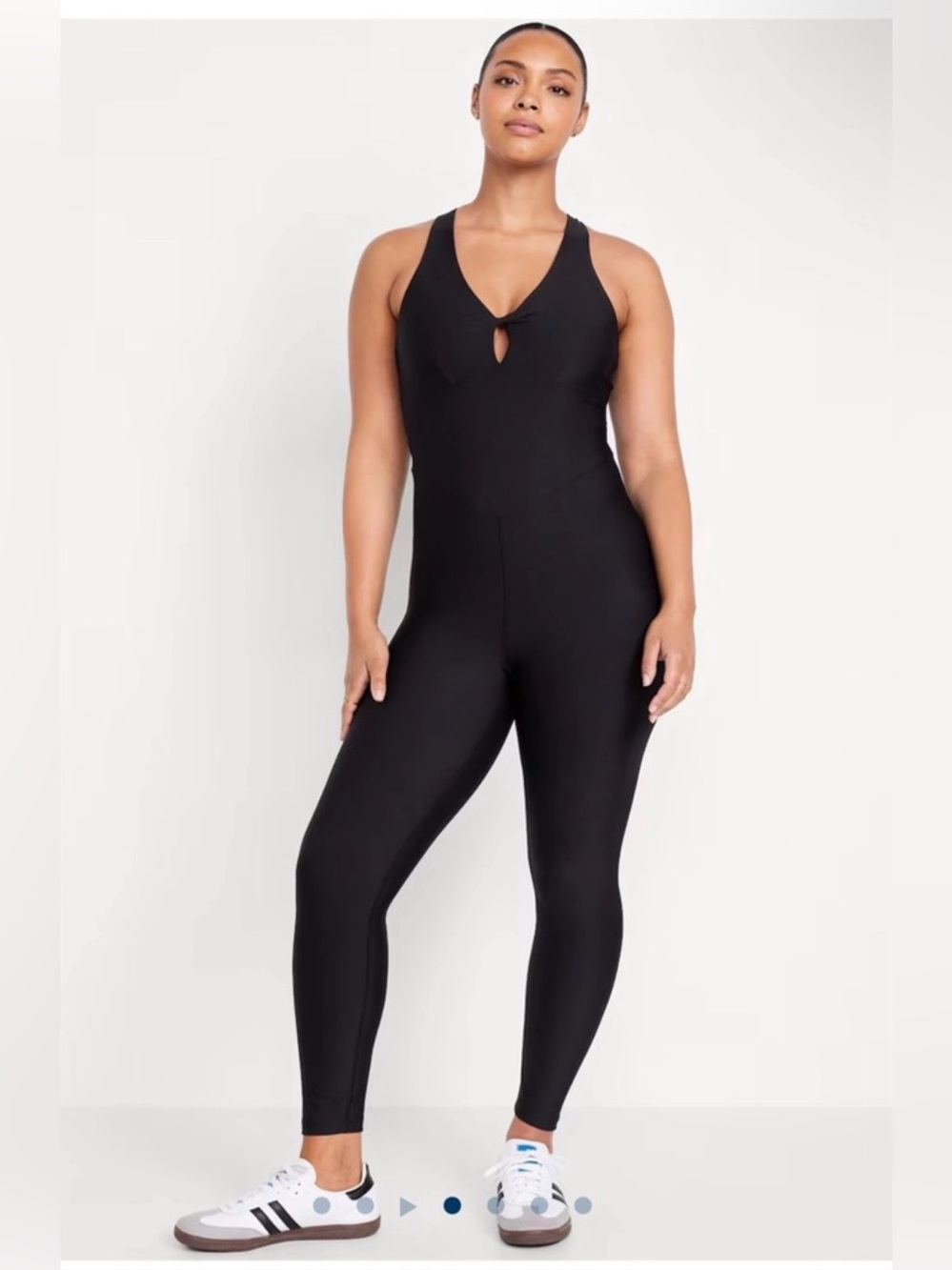Old Navy PowerSoft Sleeveless Jumpsuit Black M Petite
